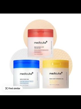 Medicube Women’s Skincare Toner Pads Trio - Red, Blue, Yellow 3pack